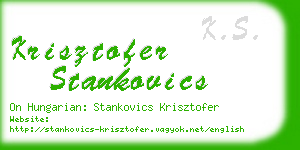 krisztofer stankovics business card